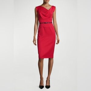 Black Halo Jackie O Sleeveless Sheath Dress Size 2 Red